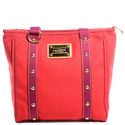Louis Vuitton Toile Antigua Cabas MM Red Pink 1 of 8