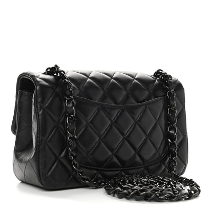 Chanel Lambskin Quilted Mini Rectangular Flap So Black 2 of 4