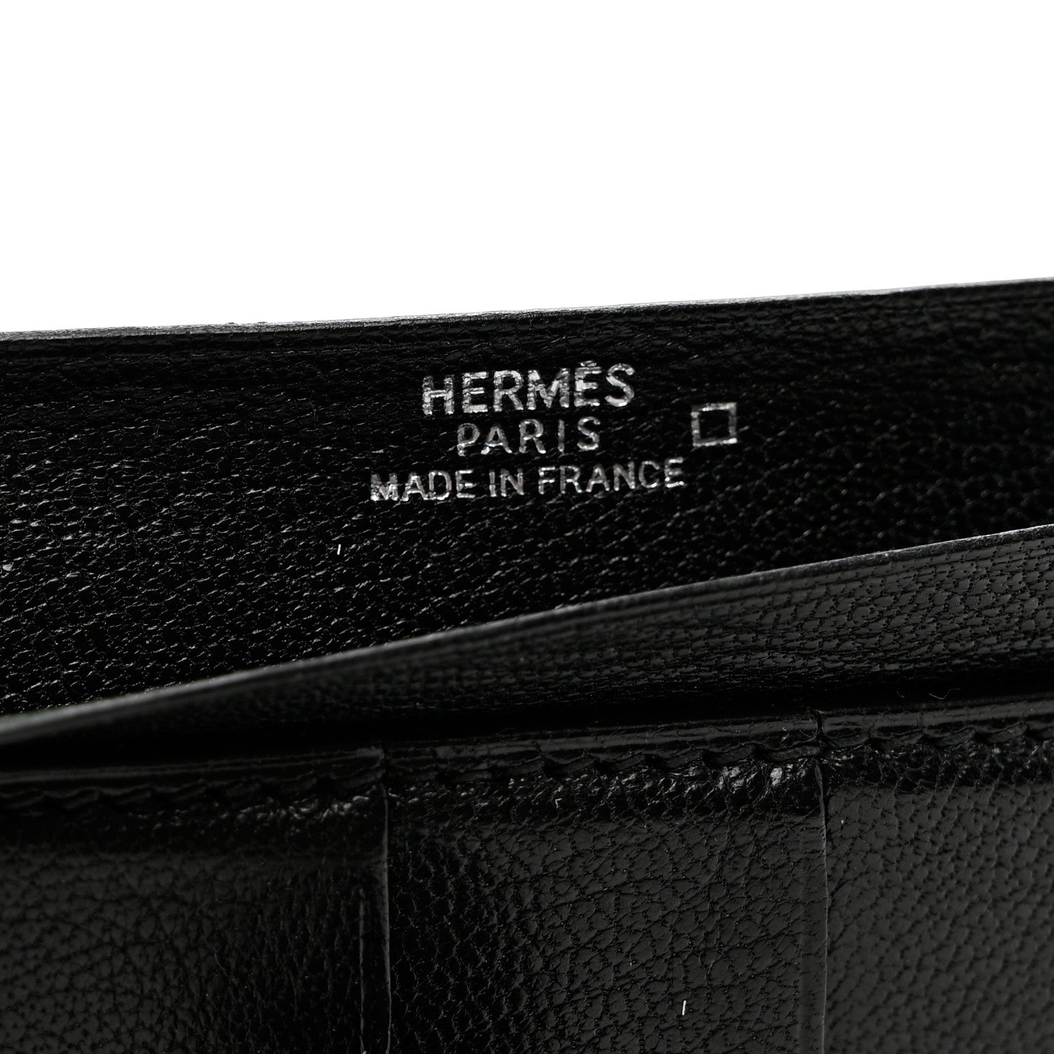 Hermes Shiny Alligator Bearn Wallet Black 5 of 8