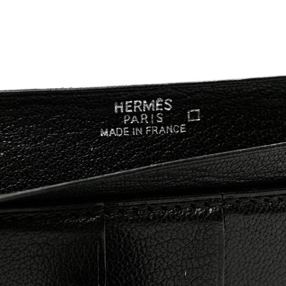 Hermes Shiny Alligator Bearn Wallet Black 5 of 8