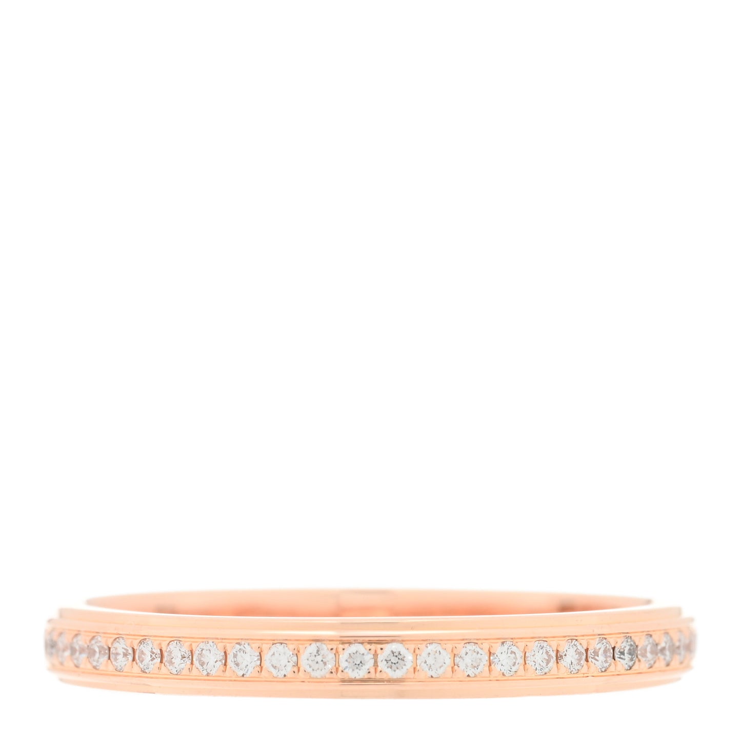 18K Pink Gold Diamond 2.3mm D'Amour Wedding Band Ring 49 5