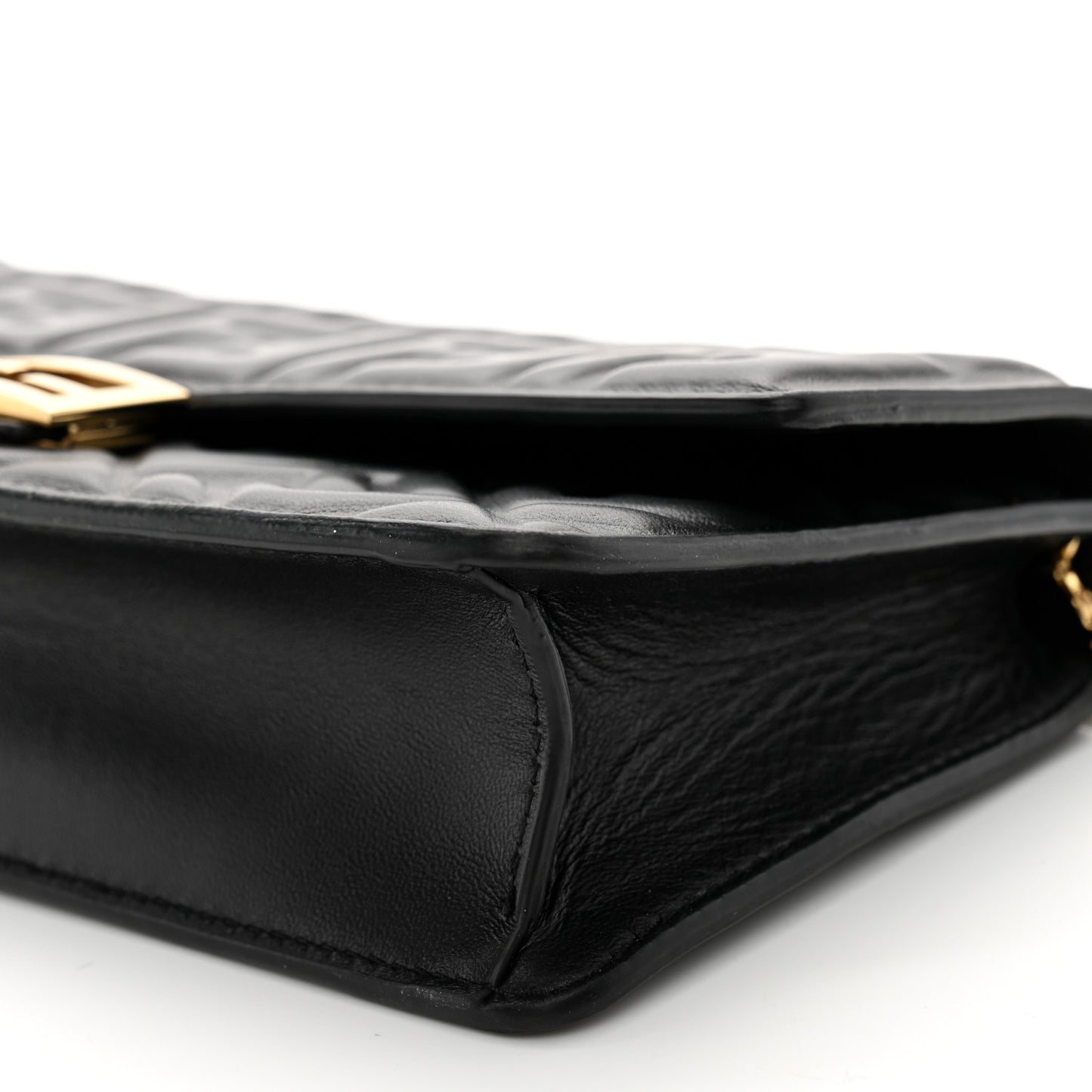 Nappa Matisse FF Embossed Wallet On Chain Black