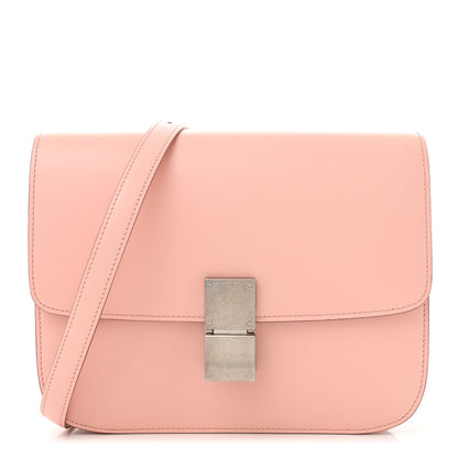 Celine Smooth Calfskin Medium Classic Box Flap Bag Pink 1 of 10
