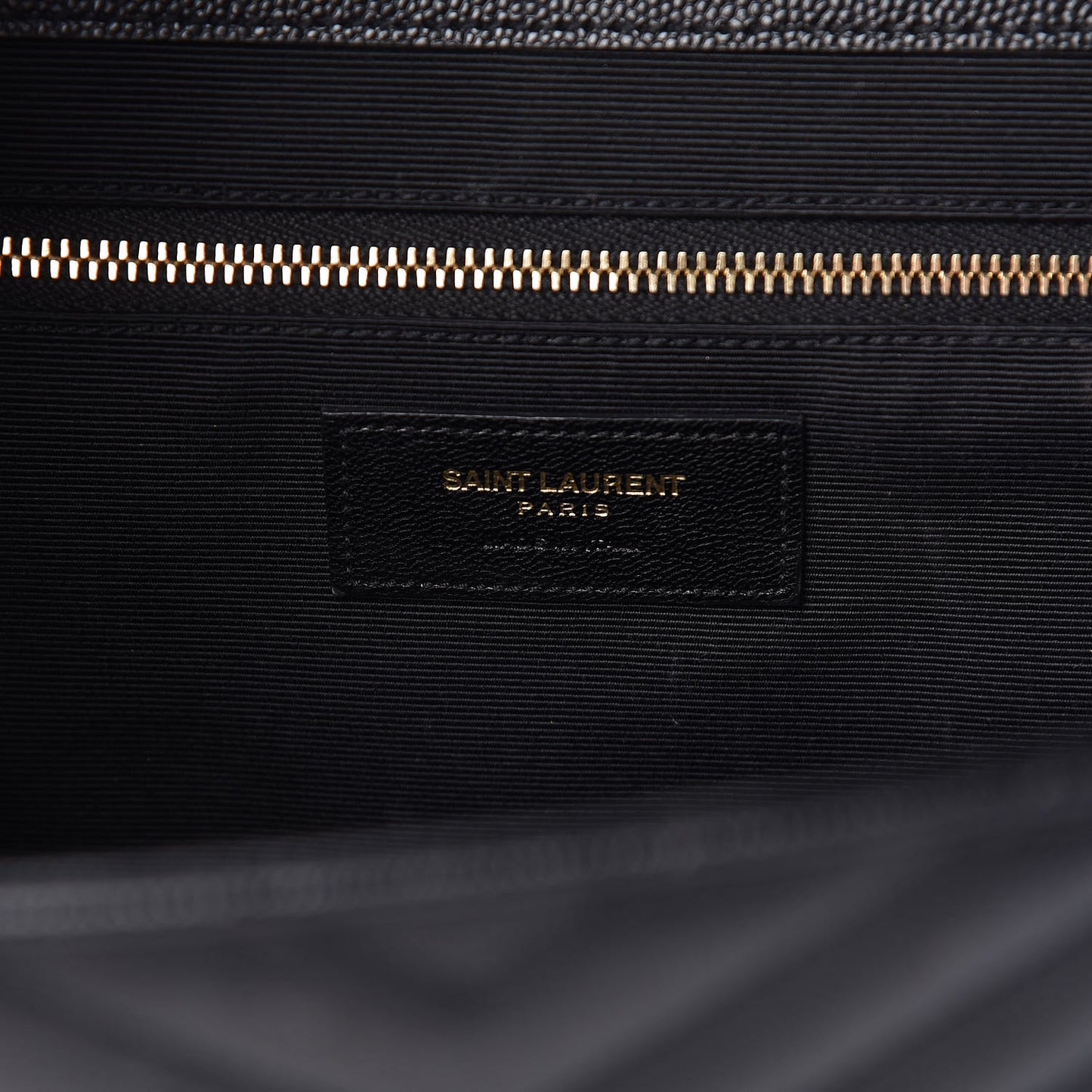 Grain De Poudre Matelasse Chevron Large Monogram Satchel Black