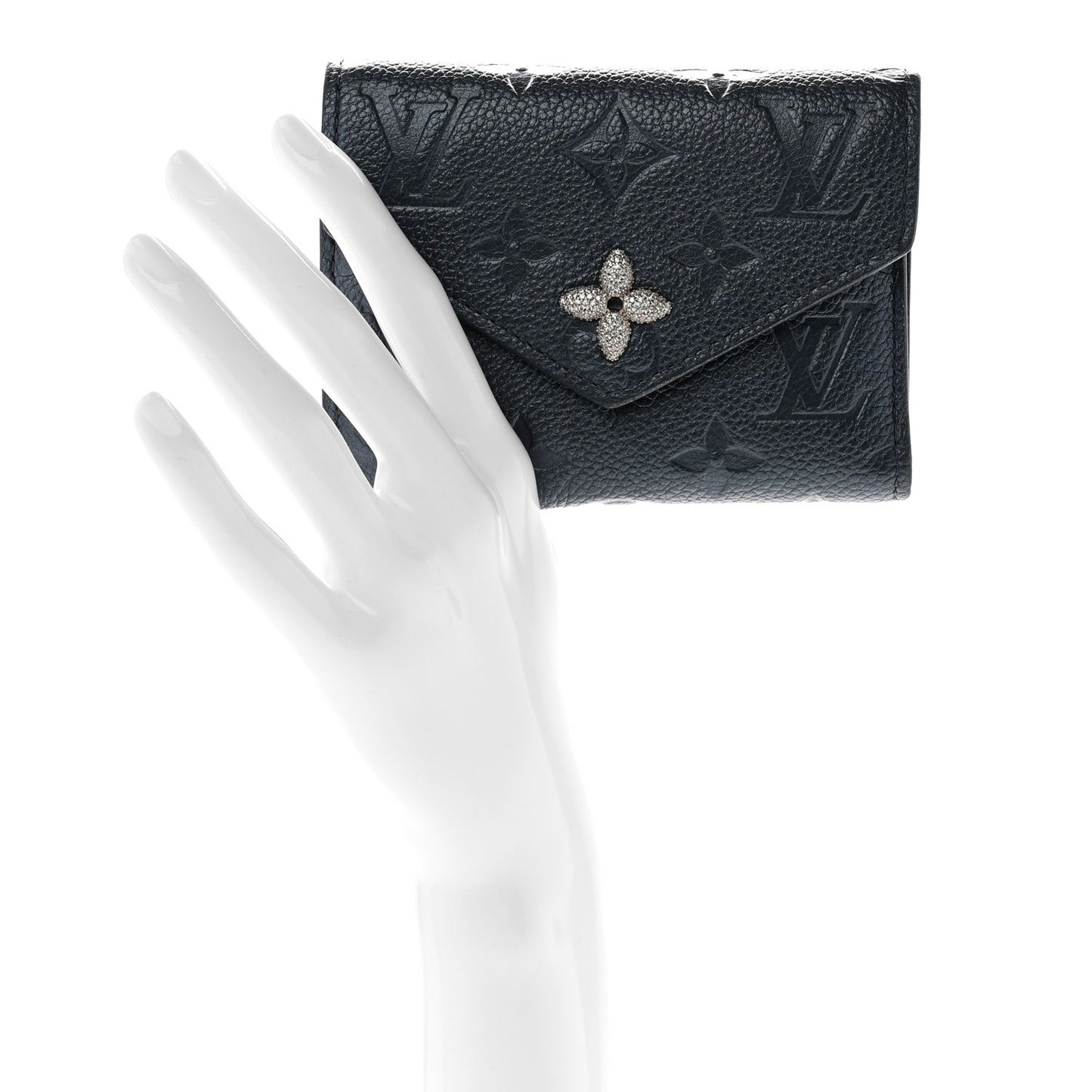 Empreinte Monogram Flower Victorine Wallet Navy Blue