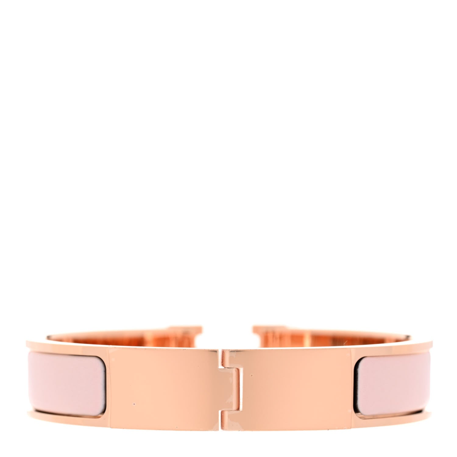 Hermes Enamel Narrow Clic Clac H Bracelet PM Rose Candeur 3 of 5