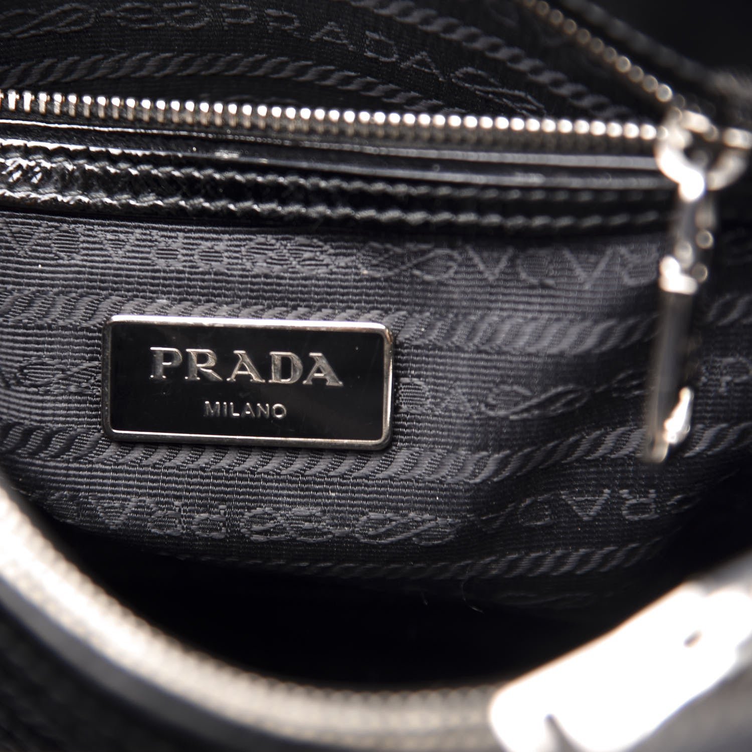 Prada Saffiano Vernice Small Promenade Tote Black 8 of 10