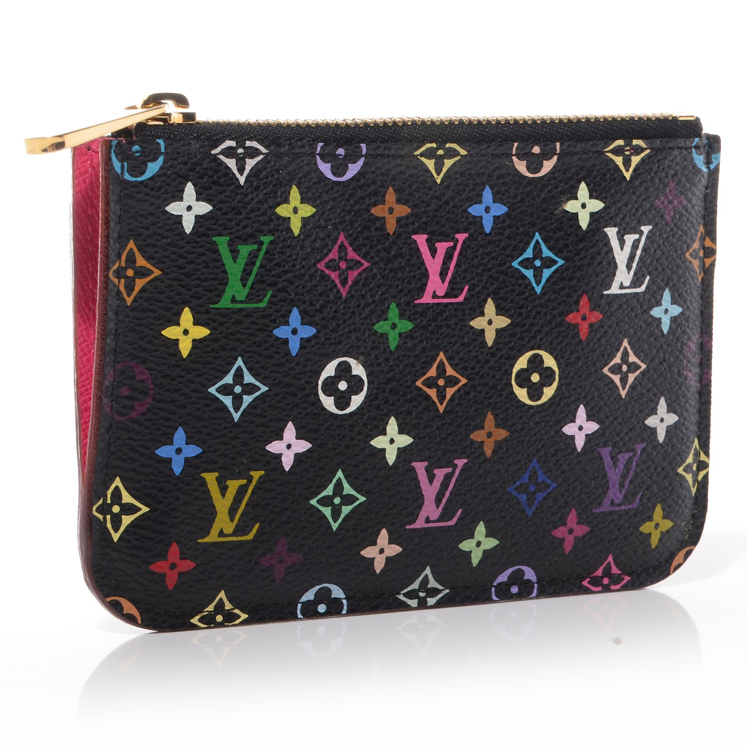 Louis Vuitton Monogram Multicolor Key Pouch Black 3 of 7