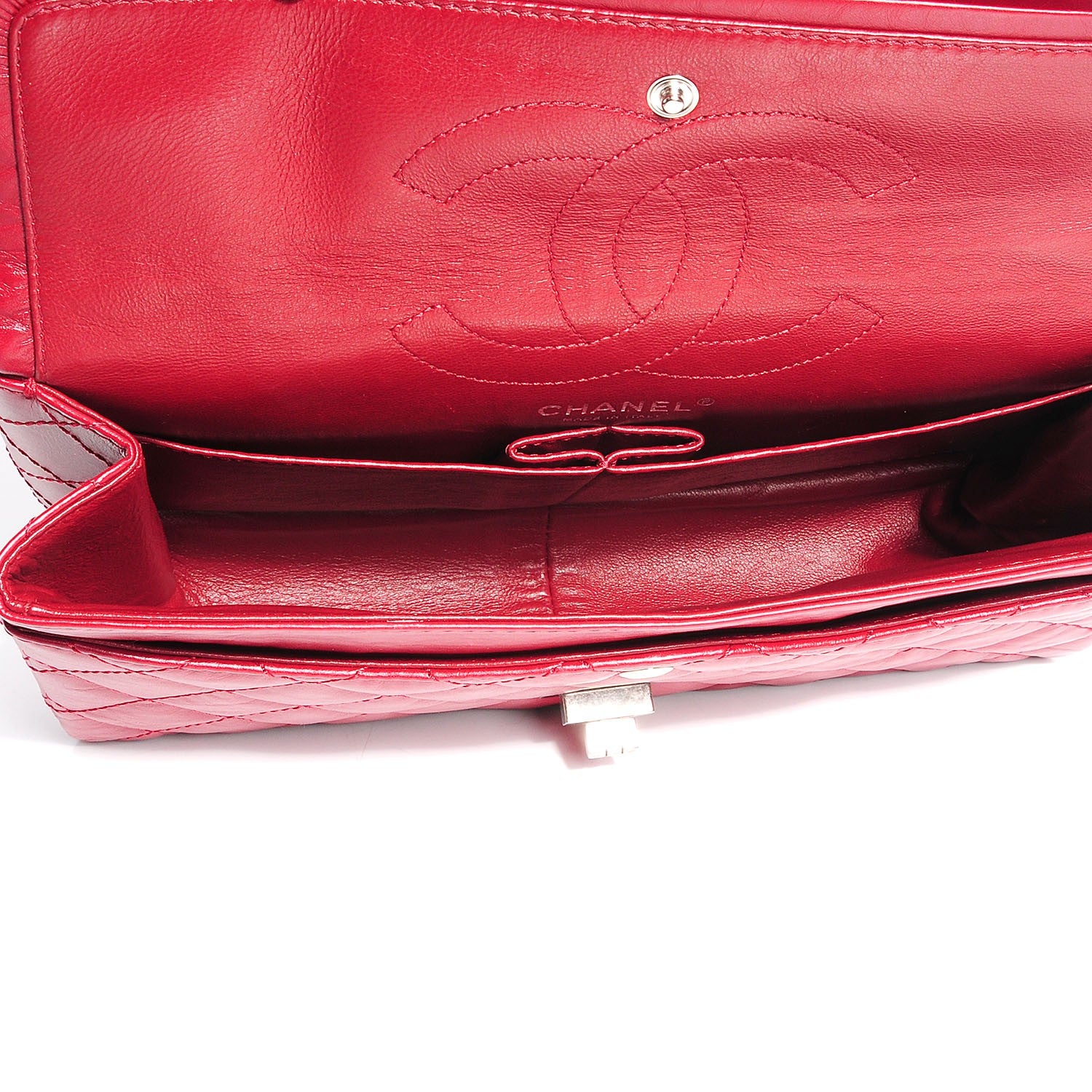 Chanel Aged Calfskin 2.55 Reissue 226 Flap Red 8 of 9