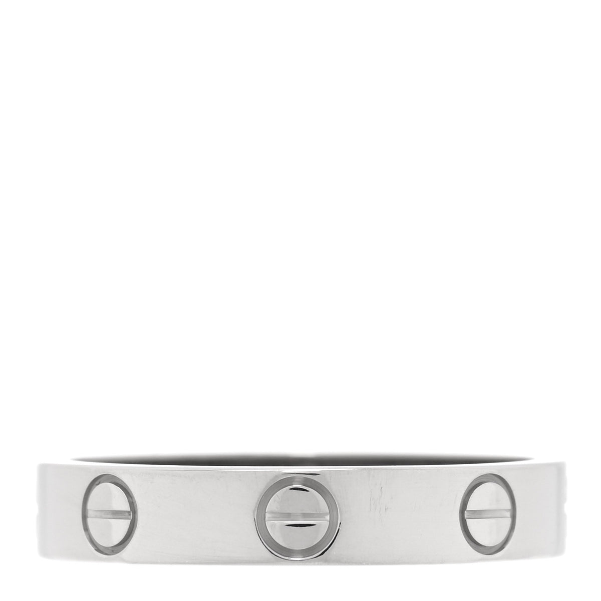 Cartier 18K White Gold 3.5mm LOVE Wedding Band Ring 54 6.75 1 of 4