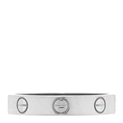 Cartier 18K White Gold 3.5mm LOVE Wedding Band Ring 54 6.75 1 of 4