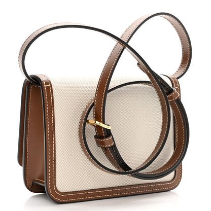 Burberry Canvas Calfskin Mini TB Bag Natural 3 of 9