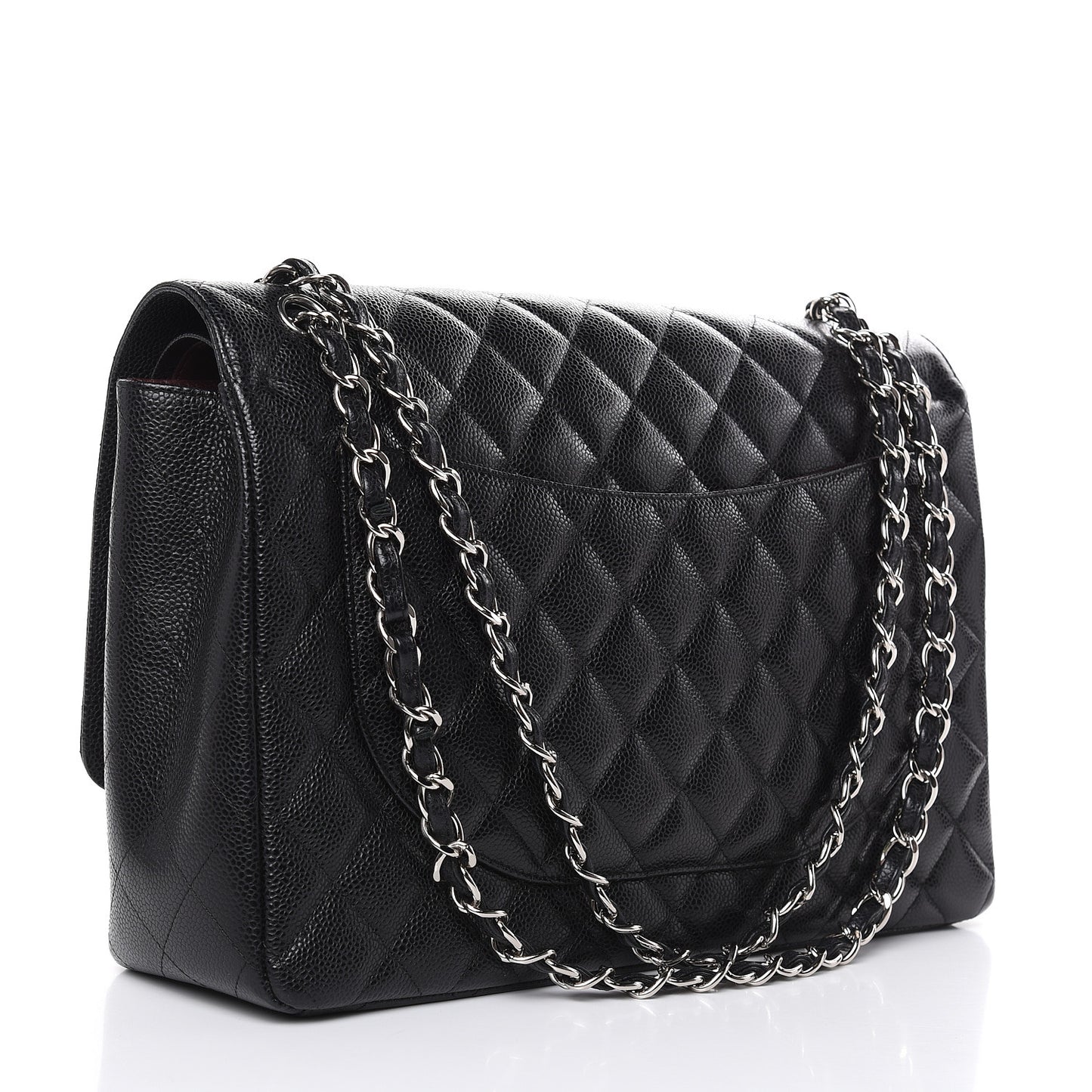 Caviar Quilted Maxi Double Flap Black