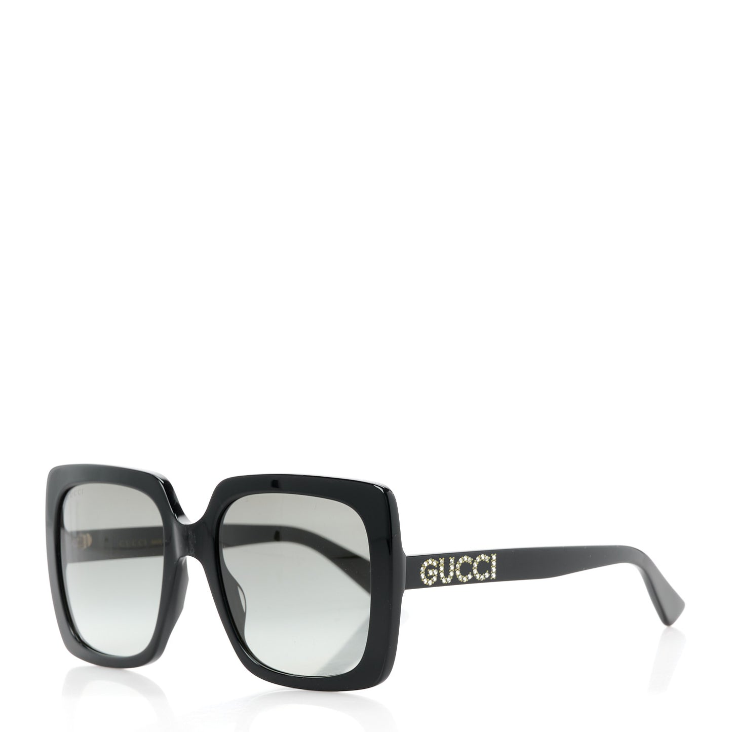 Crystal Square Frame GG Sunglasses GG0418S Black