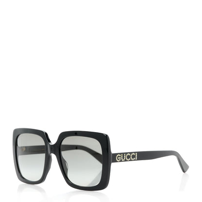 Gucci Crystal Square Frame GG Sunglasses GG0418S Black 1 of 9