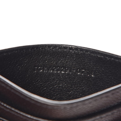 Saint Laurent Grain De Poudre Matelasse Chevron Monogram Credit Card Case Black 7 of 8