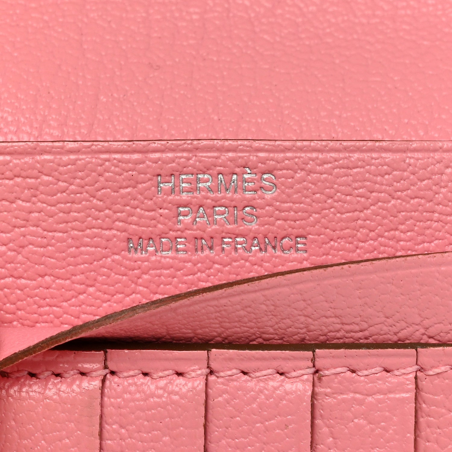 Hermes Chevre Mysore Bearn Compact Wallet Rose Confetti 6 of 7