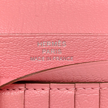 Hermes Chevre Mysore Bearn Compact Wallet Rose Confetti 6 of 7