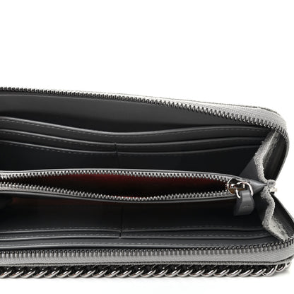 Stella McCartney Shaggy Deer Falabella Zip Around Wallet Grey 5 of 7