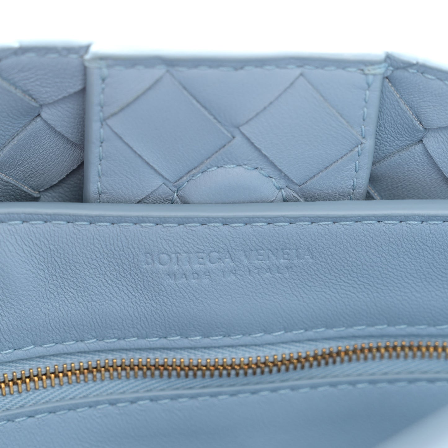 Nappa Intrecciato Small Andiamo With Chain Shoulder Bag Ice