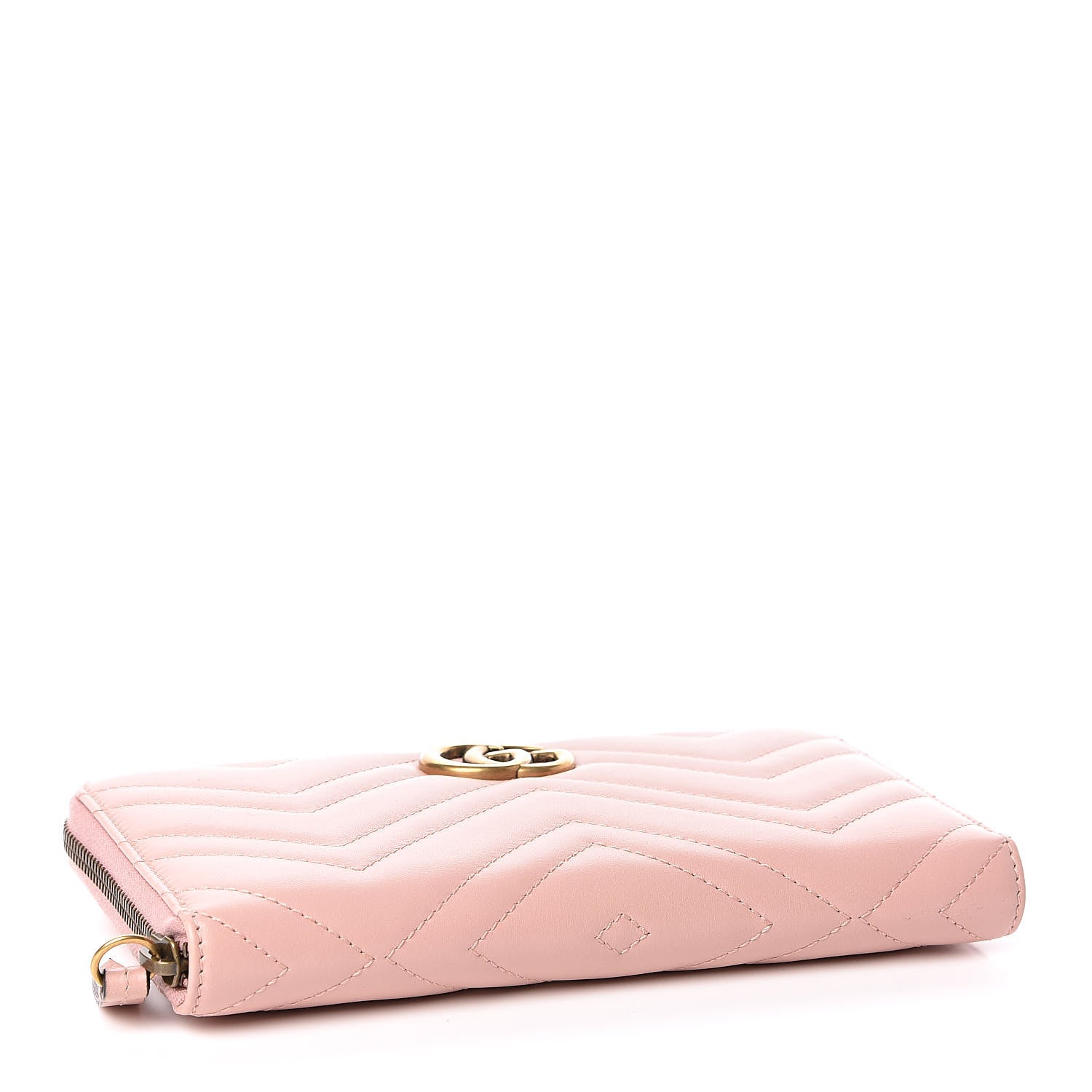 Gucci Calfskin Matelasse GG Marmont Zip Around Organizer Wallet Perfect Pink 4 of 7
