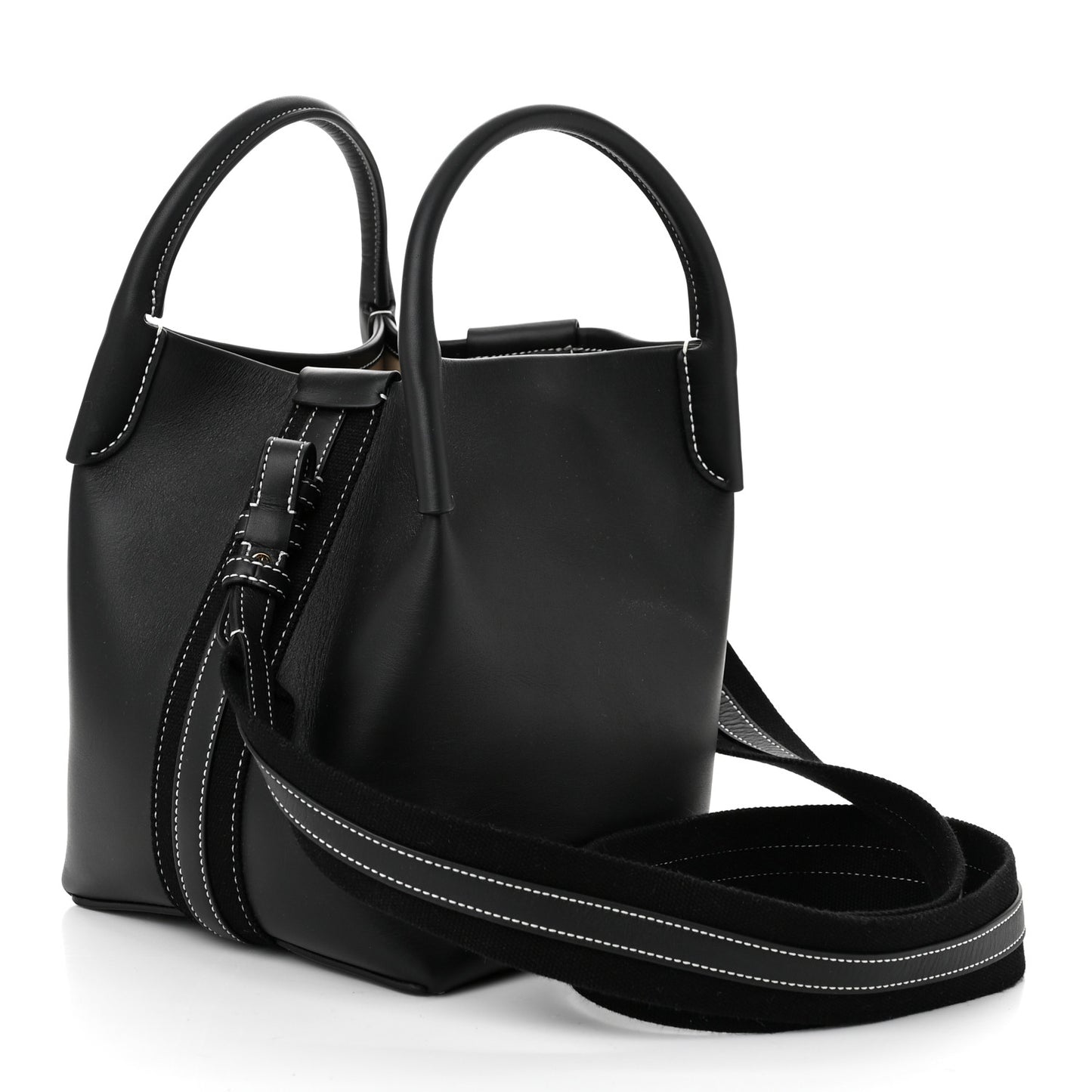 Smooth Calfskin Small Bale Bag Black