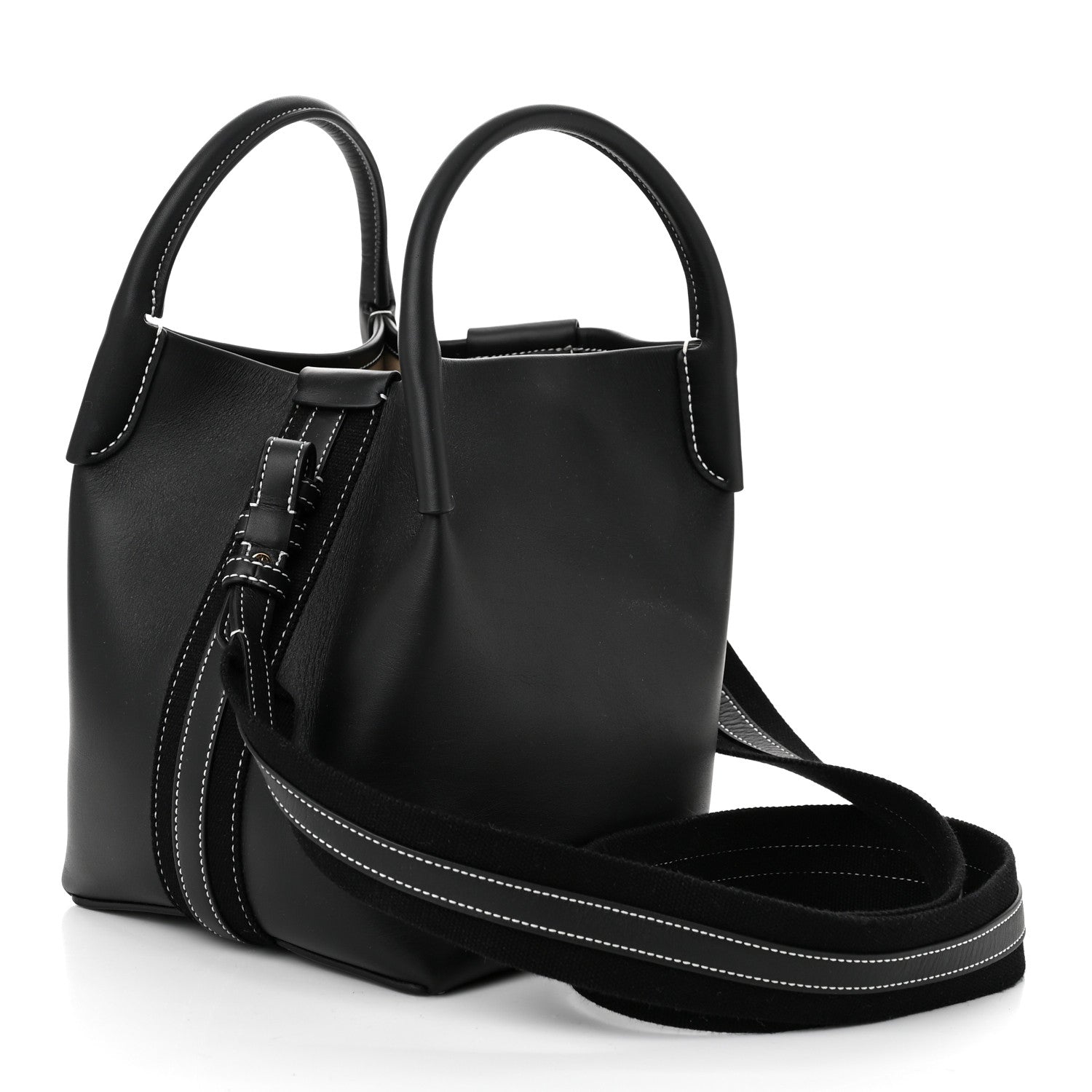 Loro Piana Smooth Calfskin Small Bale Bag Black 3 of 9