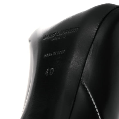 Saint Laurent Glazed Calfskin Vendome 110 Boots 40 Black 8 of 11