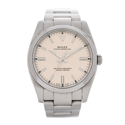 Rolex Stainless Steel 34mm Oyster Perpetual Watch White 114200 1 of 6