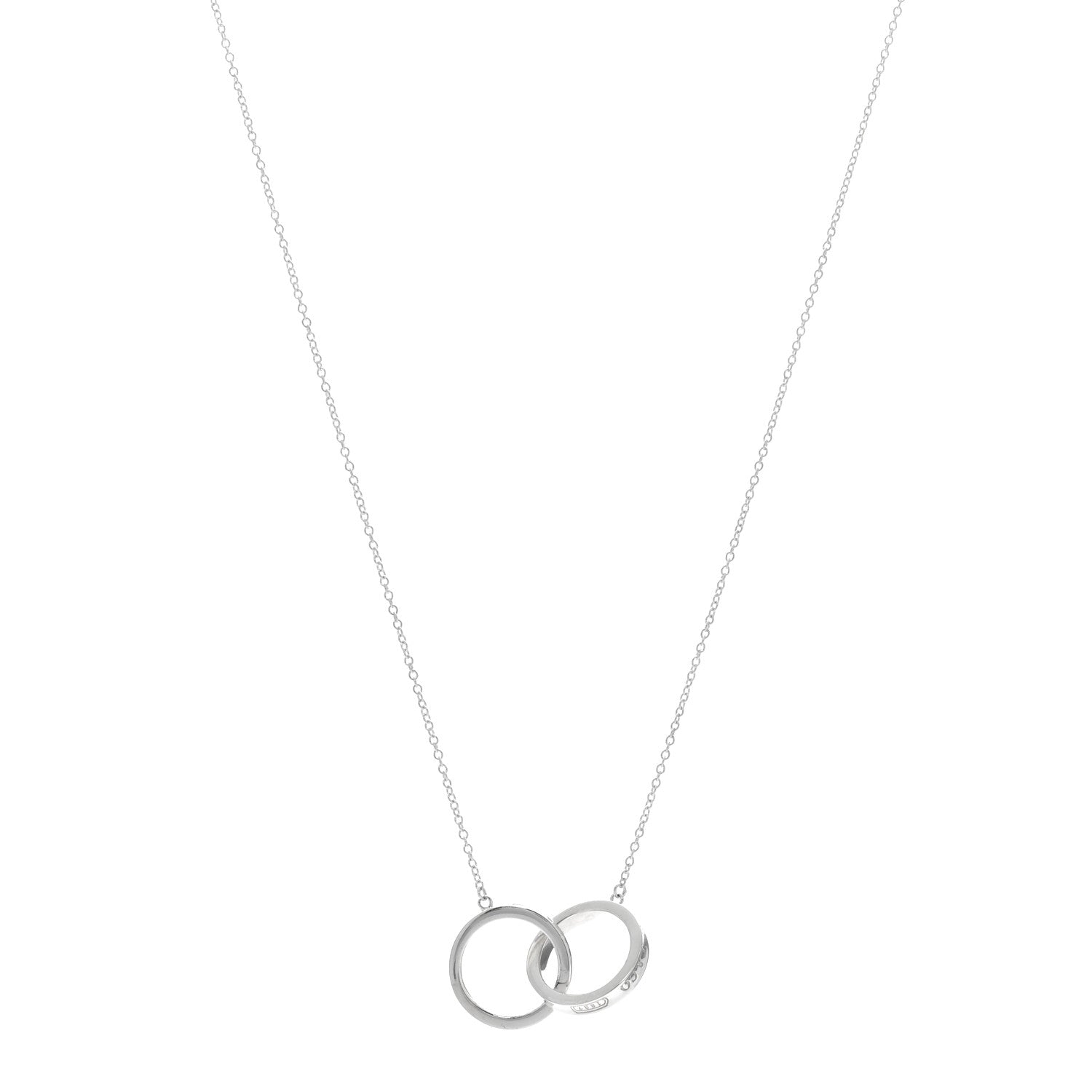 Tiffany Sterling Silver 1837 Interlocking Circles Pendant Necklace 1 of 4