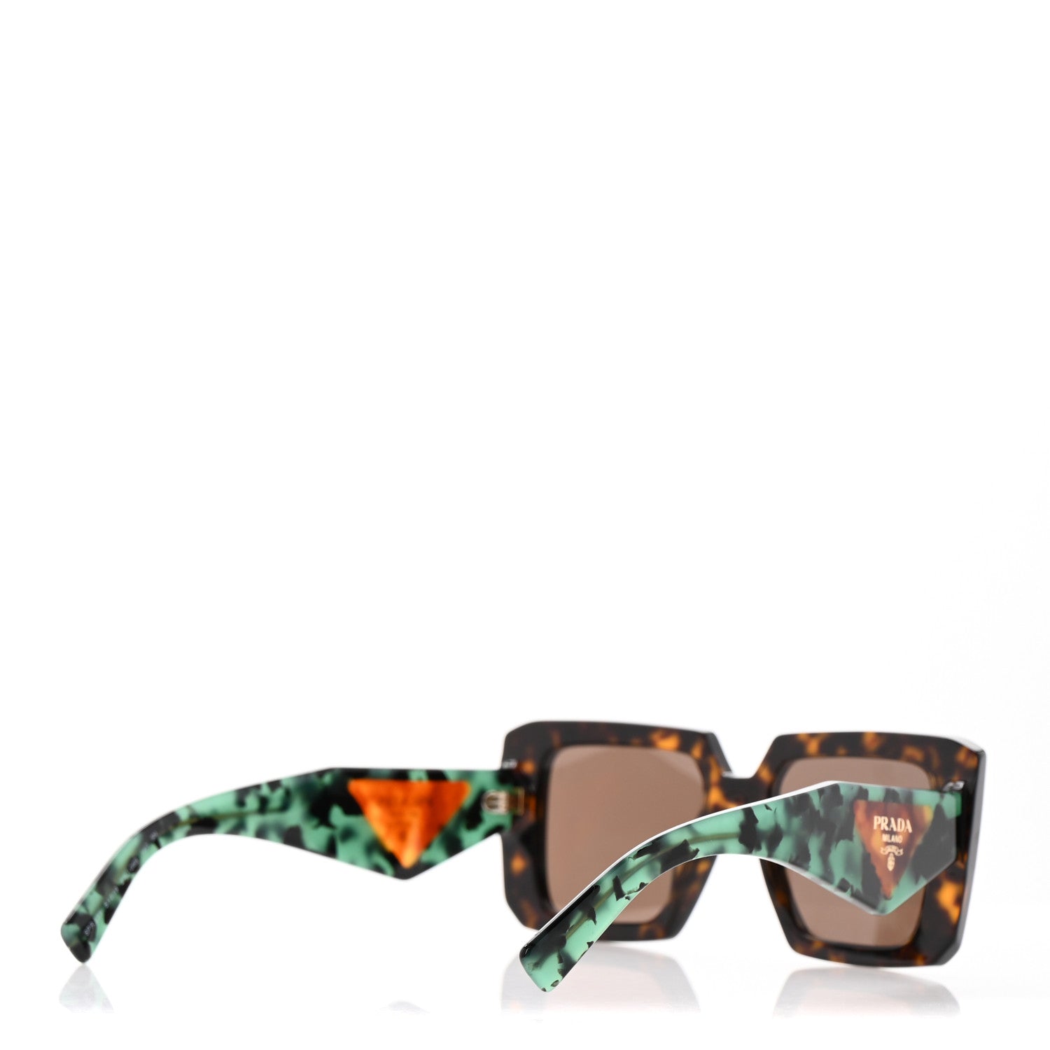 Prada Acetate Symbole Sunglasses SPR 23Y Red Tortoise 4 of 8