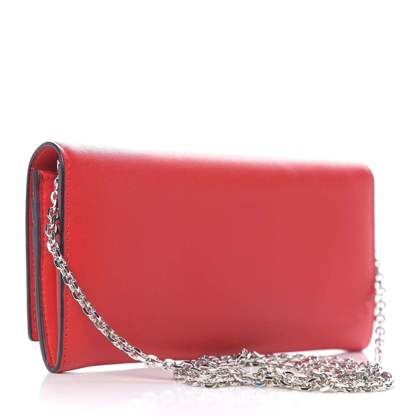 Vitello Liberty Century Lucido By The Way Continental Wallet On Chain Rosso