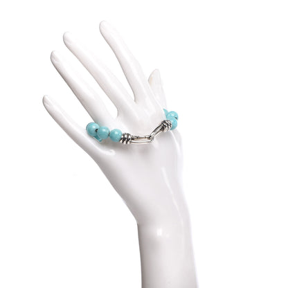 Tiffany Sterling Silver Amazonite Paloma Picasso Knot Bead Bracelet 2 of 7