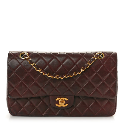 Chanel Lambskin Quilted Medium Double Flap Burgundy 1 of 12