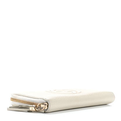 Gucci Pebbled Calfskin Soho Zip Around Wallet Off White 4 of 9