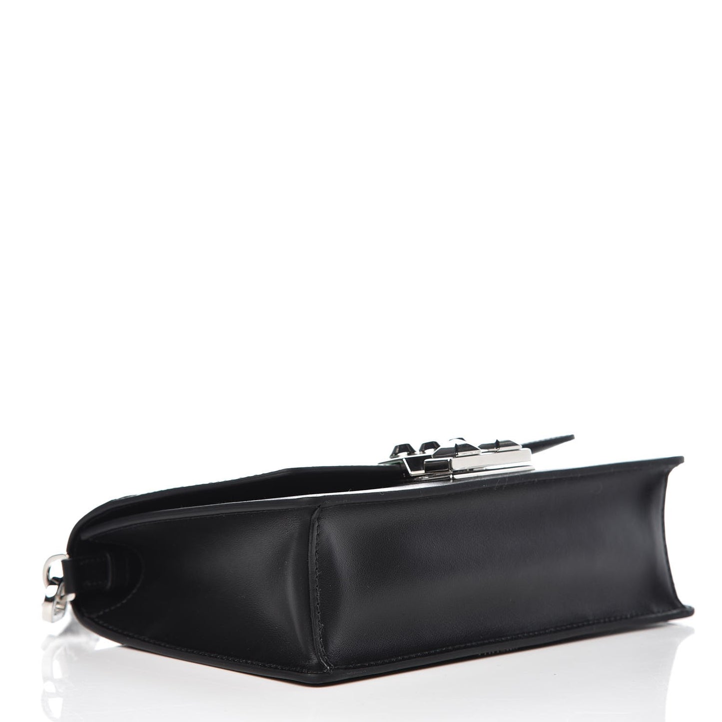 City Calfskin Saffiano Racing Logo Elektra Shoulder Bag Black Verde