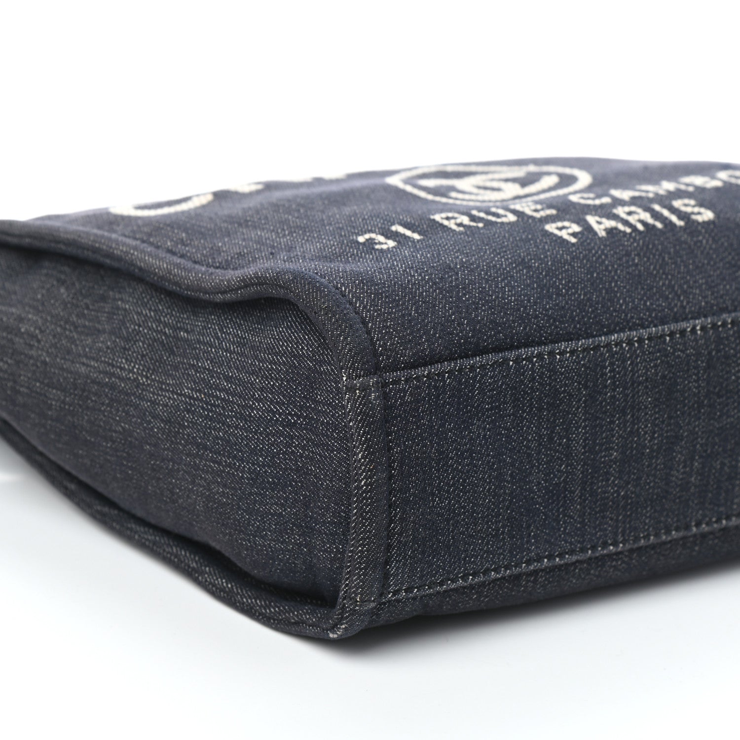 Chanel Denim Mini Deauville Tote Dark Blue 9 of 10