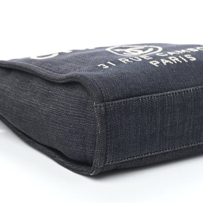 Chanel Denim Mini Deauville Tote Dark Blue 9 of 10