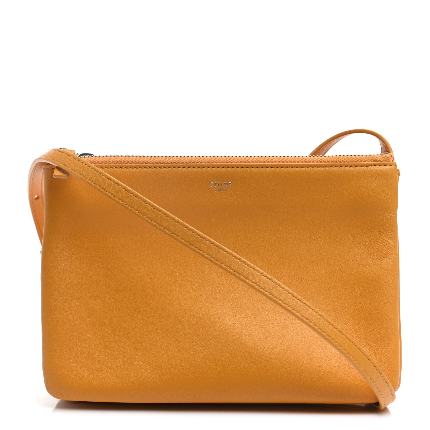 Celine Lambskin Small Trio Crossbody Bag Sunflower 1 of 11