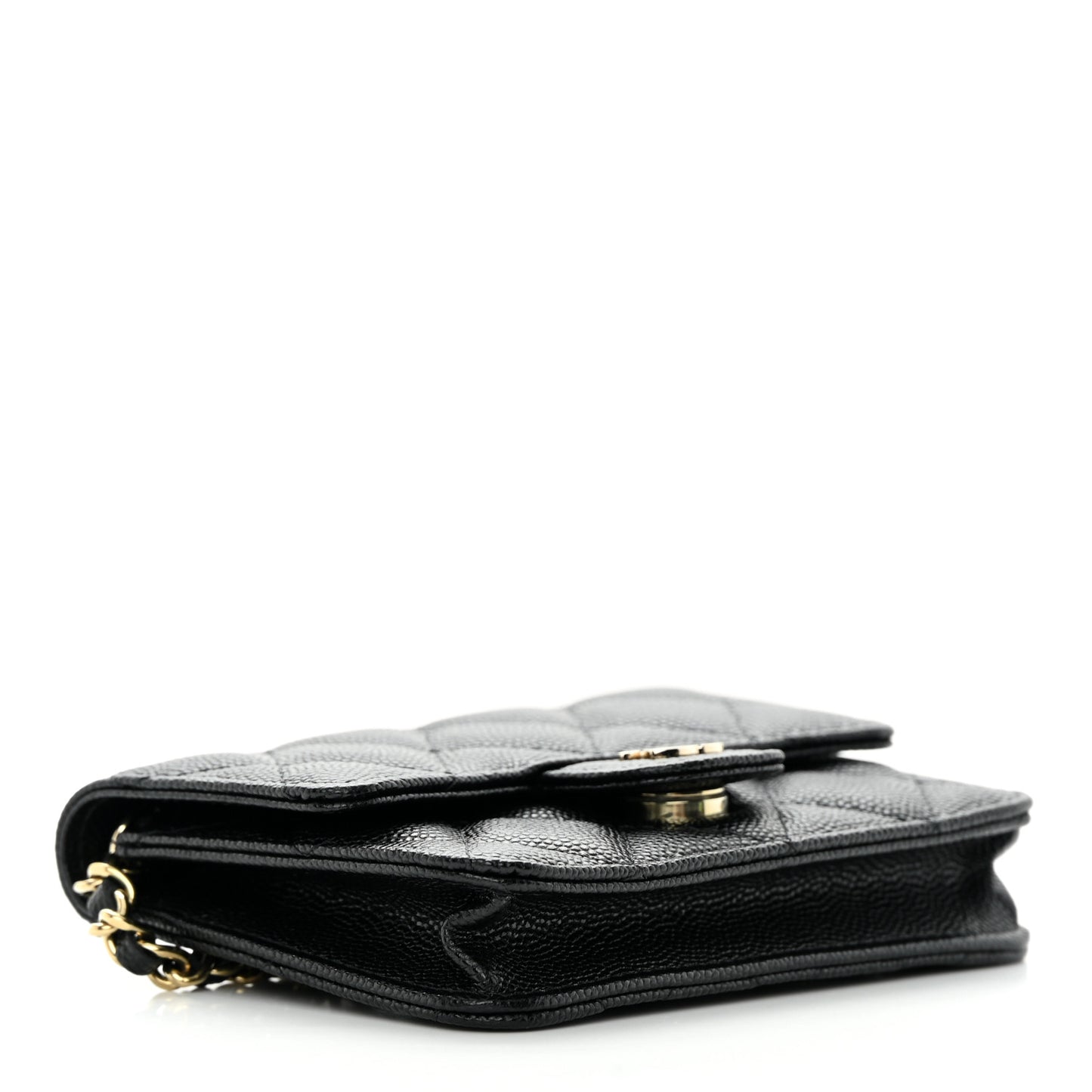 Caviar Quilted Mini Chain Bag Black