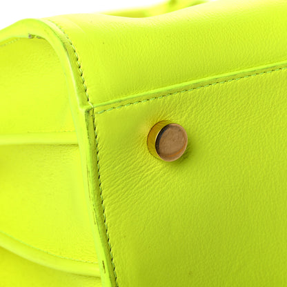 Saint Laurent Calfskin Small Sac De Jour Bag Neon Yellow 15 of 16