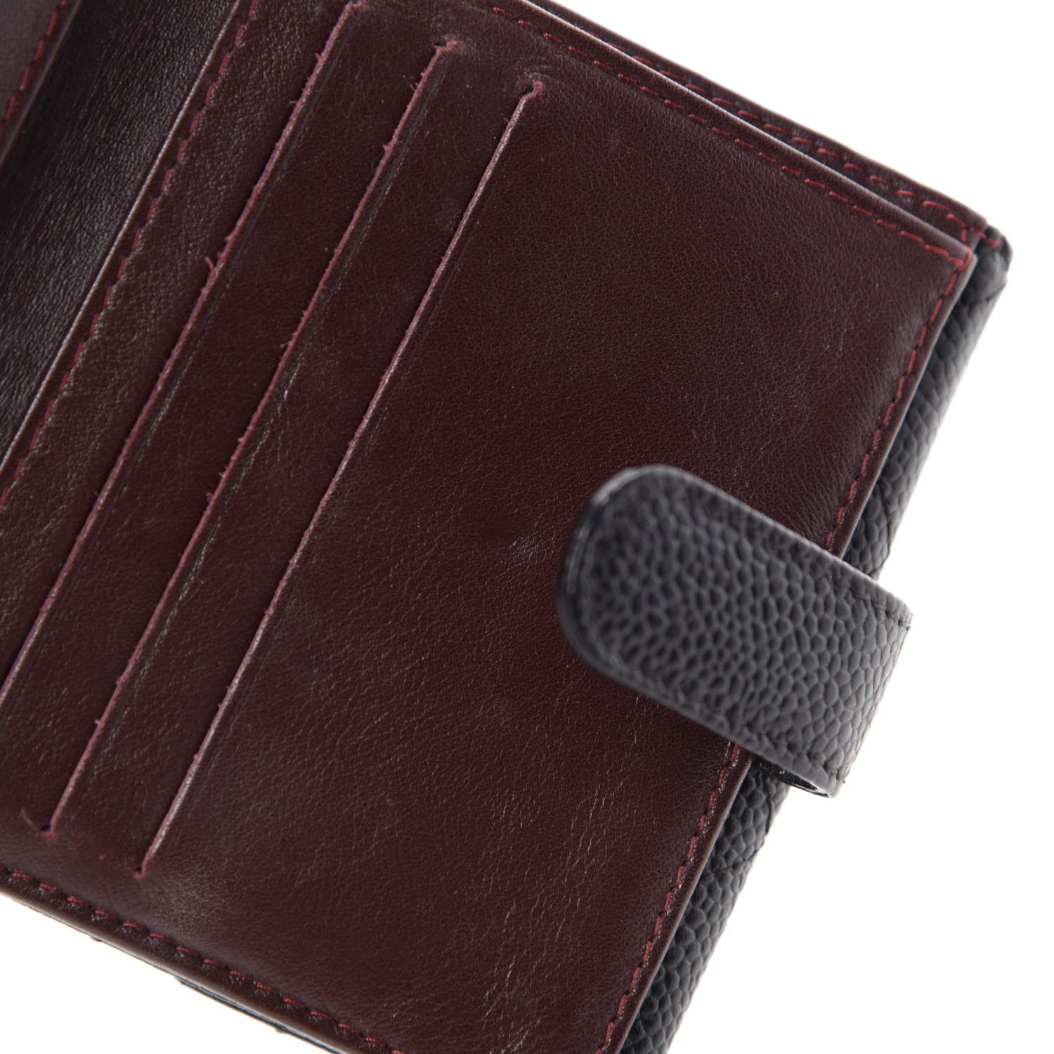 Chanel Caviar Quilted Compact French Flap Wallet Black 6 of 9