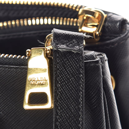 Prada Saffiano Small Galleria Double Zip Tote Black 7 of 9