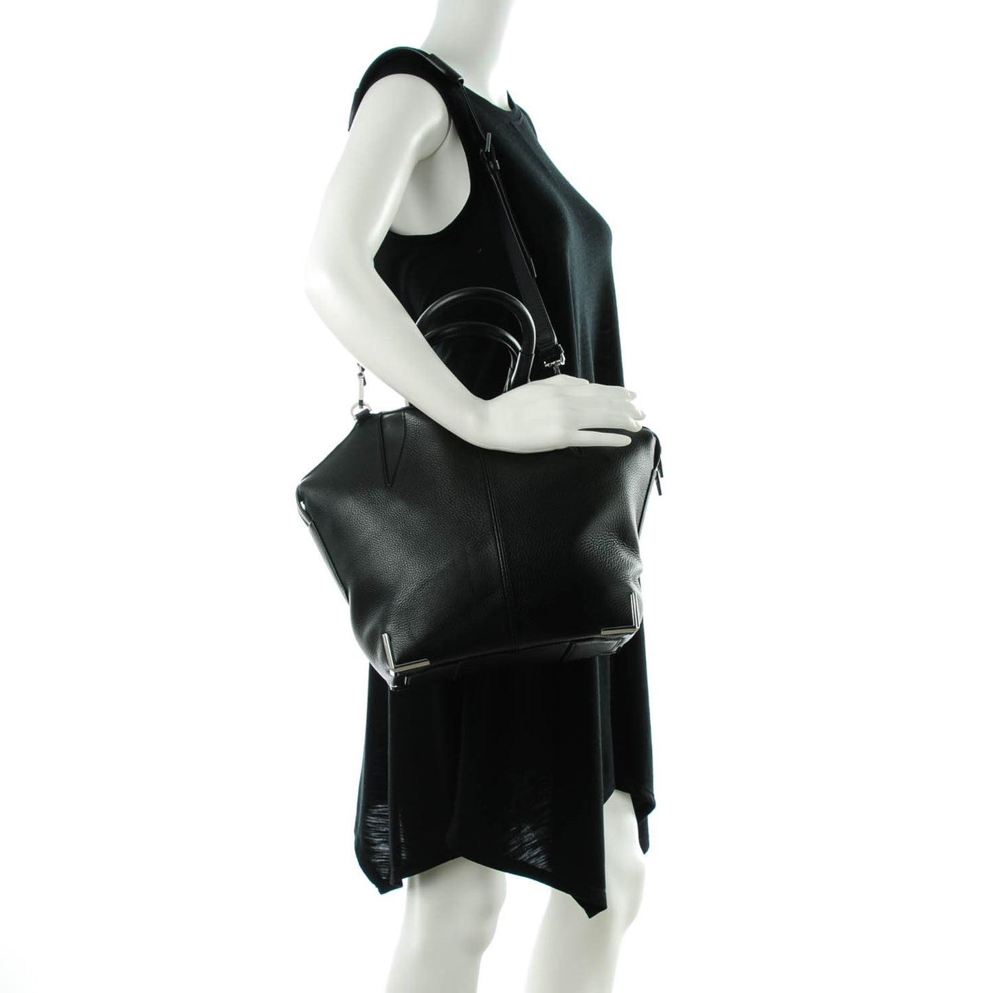 Pebbled Calfskin Small Emile Black