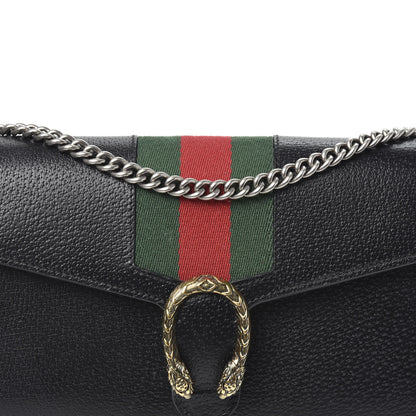 Gucci Calfskin Web Mini Dionysus Chain Wallet Black 9 of 9