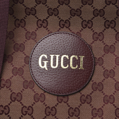 Gucci GG Monogram Script Logo Large Double Pocket Backpack Sahara Rubino Bordeaux 8 of 10