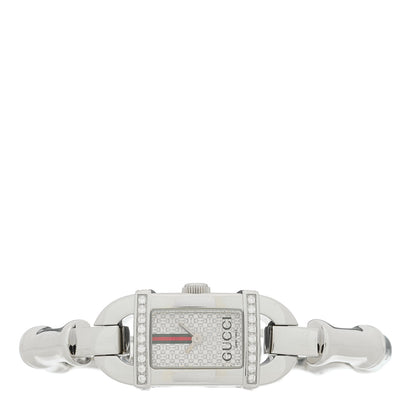 Gucci Stainless Steel Diamond 16mm 6800L Bamboo Quartz Watch Silver 2 of 4