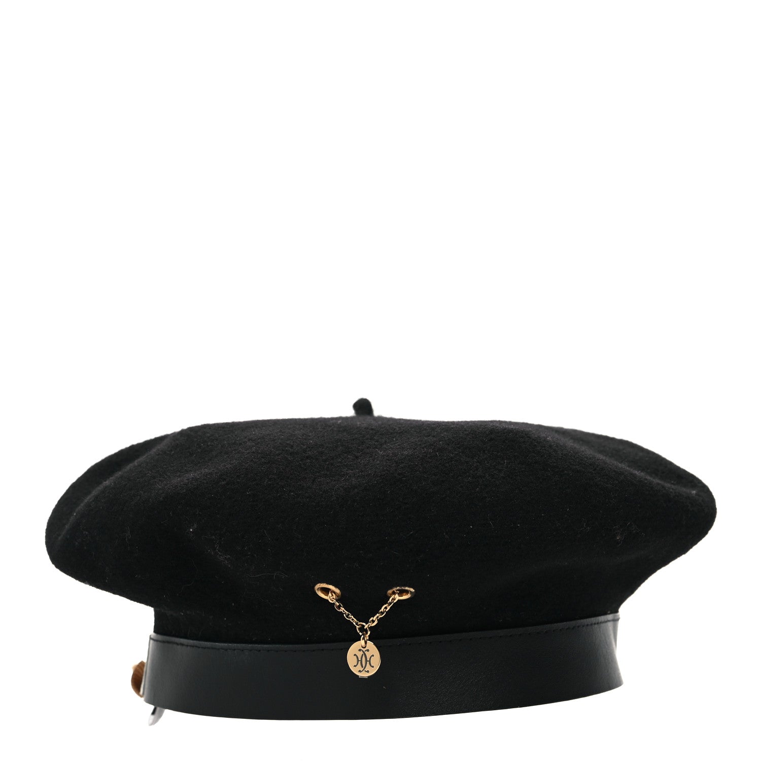Hermes Merinos Wool Felt Felicity Beret Hat 57 Black 2 of 7