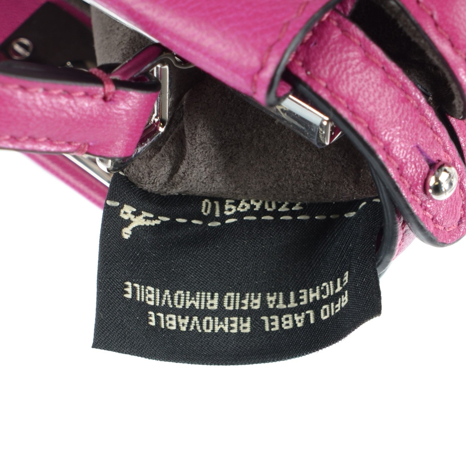 Fendi Nappa Micro Peekaboo Iconic Satchel Magenta 8 of 8