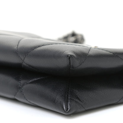 Chanel Shiny Goatskin Quilted Small Chanel 19 Pouch With Handle Black 5 of 11